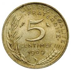 5 сантимов Франция 1966-2001
