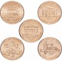 Набор Жизнь Линкольна 1 цент 2009-2018, 5 монет