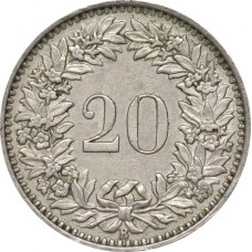 20 раппенов Швейцария 1945