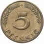 5 пфеннигов Германия 1950-2001