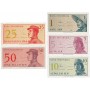 Индонезия, набор банкнот 1964 года, 5 штук: 1, 5, 10, 25 и 50 сен), UNC пресс