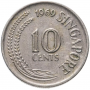 10 центов Сингапур 1967-1985 Морской конёк