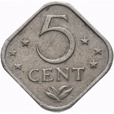 5 центов  Нидерландские Антильские острова 1971-1985