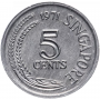 5 центов Сингапур 1971 Рыба