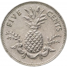 5 центов Багамы ( Багамские острова) 1974-2006 - Ананас