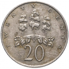 20 центов Ямайка 1969-1990