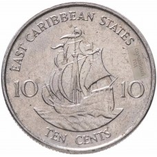 10 центов Восточные Карибы 1981-2000