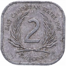 2 цента Восточные Карибы 1981-2000
