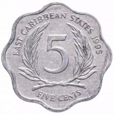 5 центов Восточные Карибы 1981-2000