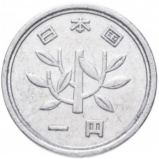 1 йена Япония 1989-2019