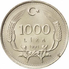 1000 лир Турция 1990-1994 