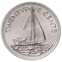 25 центов Багамы ( Багамские острова) 1991-2005 - Парусник