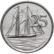25 центов Каймановы острова 1992-1996
