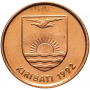 1 цент Кирибати 1992 Птица "Рождественский фрегат"