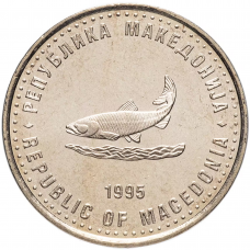 2 денара Северная Македония 1993-2014 FAO Рыба