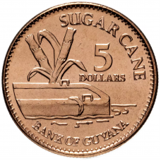 5 долларов Гайана 1996-2018