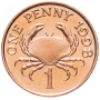 1 пенни Гернси 1998-2012
