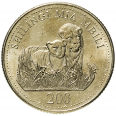 200 шиллингов Танзания 1998-2014