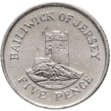 5 пенсов Джерси 1998-2016
