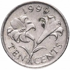 10 центов Бермуды (Бермудские Острова) Бермудская лилия 1999-2009