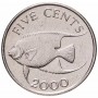 5 центов Бермуды (Бермудские Острова) Королевская рыба-ангел 1999-2019