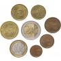 Набор евро монет Бельгия, 8 штук, случайный год