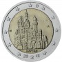 2 Евро 2012 Германия XF .Седьмая монета серии «Федеральные земли Германии» — Замок Нойшванштайн