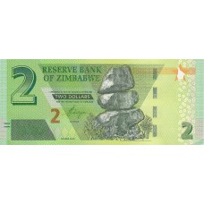 Зимбабве 2 доллара 2019 UNC