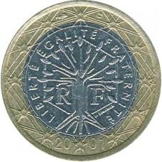 1 евро  Франция 2001