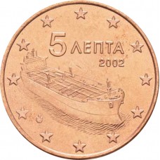 5 евро центов Греция 2002