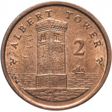 2 пенса Остров Мэн 2004-2016 Башня Альберта на острове Мэн