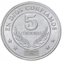 5 кордоб Никарагуа 2007-2014