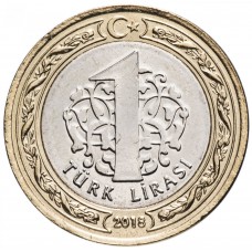 1 лира Турция 2009-2021 aUNC