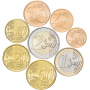 Набор евро монет Австрия 2010-2016, 8 штук UNC