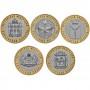 Набор из 5-ти монет 10 рублей 2014 серия Российская Федерация 