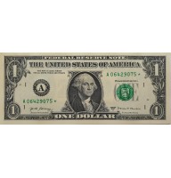 США 1 доллар 2017 * звезда, замещенка, А - Бостон, UNC пресс