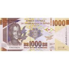 Гвинея 1000 Франков 2017 года UNC