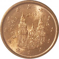1 евроцент Испания 2019