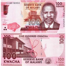 Малави 100 квача 2020 UNC (Pick 65)