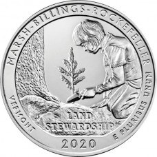 25 центов США 2020 Национальный исторический парк Рокфеллера, Вермонт, 54-й парк