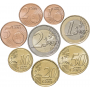 Набор евро монет Люксембург, 2021, UNC 8 штук