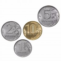 1, 2, 5 и 10 рублей 2022 Полный набор из 4 монет 