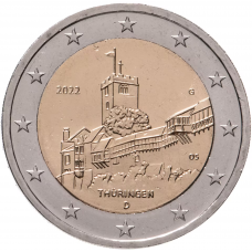  2 евро 2022 Германия - Тюрингия Замок Вартбург UNC