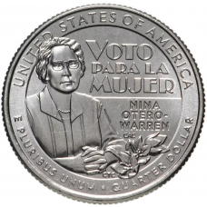 25 центов США 2022 - Суфражистка Нина Отеро-Уоррен, двор P, Американские женщины (№4)