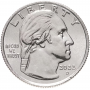 25 центов США 2022 - Вильма Манкиллер с новым типом портрета Дж.Вашингтона, двор D, Американские женщины