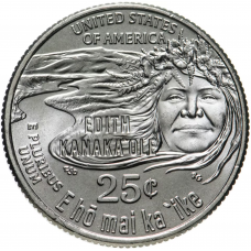 25 центов США 2023 - Гавайская танцовщица Эдит Канакаоле, Американские женщины, (№7)