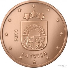 5 евроцентов Латвия 2014 года