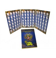 Альбом для монет 10 рублей ГВС - 90 ячеек- НОВАЯ РЕДАКЦИЯ (Города Воинской Славы) и других синий 90 ячеек