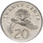 20 центов Сингапур 1992-2012