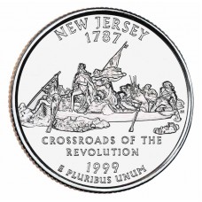 25 центов США 1999 Нью-Джерси, штаты